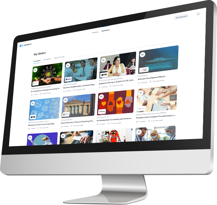 career.io. angled monitor