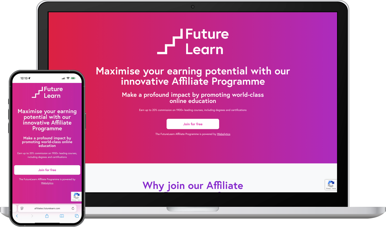 FutureLearn's Affiliate Signup Campaign