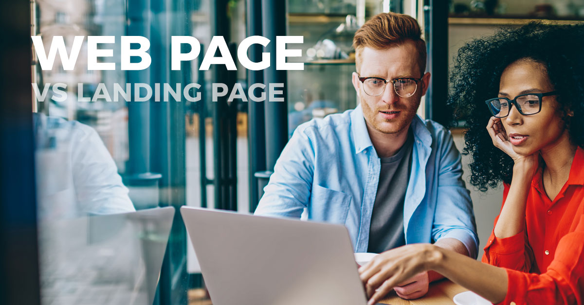 web page vs landing page
